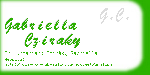 gabriella cziraky business card